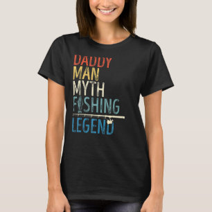 Mannen Trots Vader Papa De Vislegend Retro Vint T-shirt