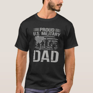 Mannen trotse Amerikaanse militaire vader Vaderdag T-shirt
