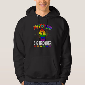 Mannen trotse Big Brother Rainbow LGBT Gay Pride M Hoodie
