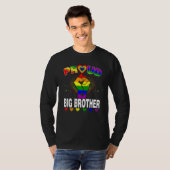 Mannen trotse Big Brother Rainbow LGBT Gay Pride M T-shirt (Voorkant volledig)