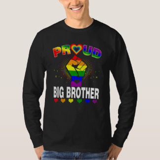 Mannen trotse Big Brother Rainbow LGBT Gay Pride M T-shirt