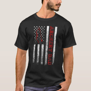 Mannen Trotse Boogschieten Papa Amerikaanse Vlag C T-shirt