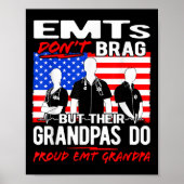Mannen Trotse Emt Opa - EMS Opa Quote Emt Poster (Voorkant)