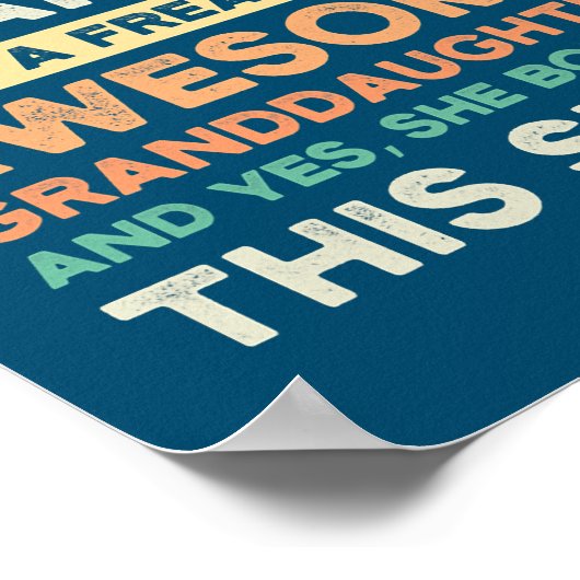 Mannen trotse grootvader van geweldige kleindochte poster (Hoek)