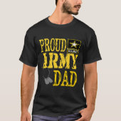 Mannen Trotse Leger Pap Military Pride T-shirt (Voorkant)