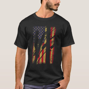 Mannen Trotse Lineman Amerikaanse Vlag Elektrische T-shirt