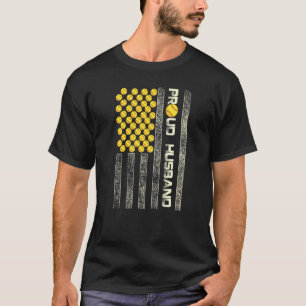 Mannen trotse man Amerikaanse vlag softbal vader P T-shirt