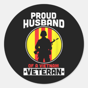 Mannen trotse man van een Vietnamese veteraan Ronde Sticker