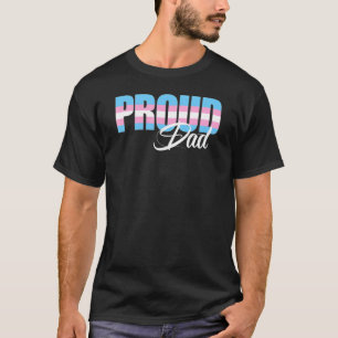 Mannen Trotse Pap Transgender Trans Pride Flag LGB T-shirt