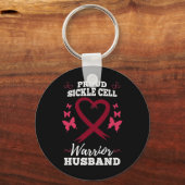 Mannen trotse sikkelcel krijger man sikkelcel sleutelhanger (Voorkant)