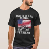 Mannen trotse vader Bubba OEF OIF veteraan retro A T-shirt (Voorkant)
