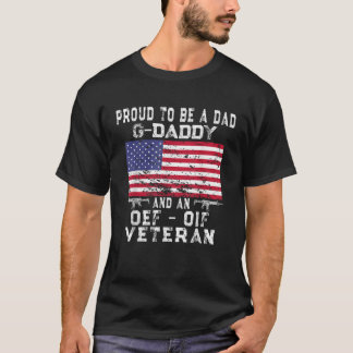Mannen Trotse Vader G Daddy OEF OIF Veteraan Retro T-shirt
