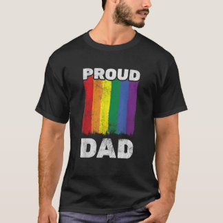 Mannen trotse vader LGBTQ LGBT Pride Gay Pride Fl T-shirt