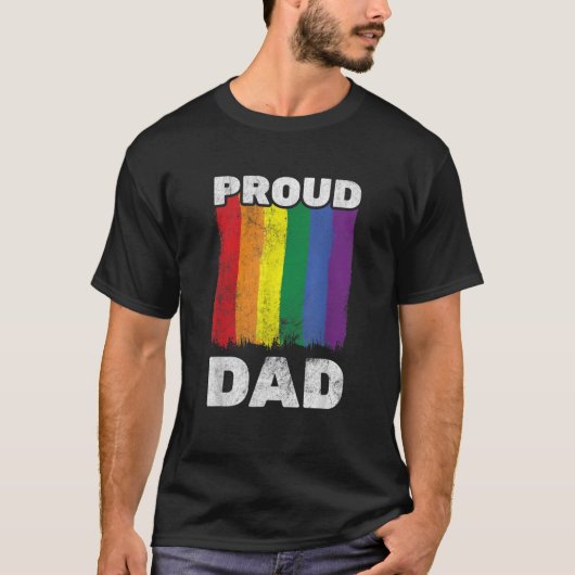 Mannen trotse vader LGBTQ LGBT Pride Gay Pride Fl T-shirt (Voorkant)
