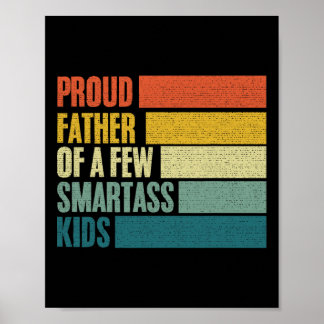 Mannen trotse vader van een paar slimme Kinder vad Poster