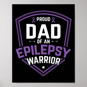 Mannen trotse vader van epilepsie krijger epilepsi poster