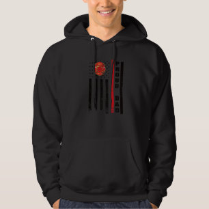 Mannen Trotse Vuur Papa Amerikaanse Vlag Brandweer Hoodie