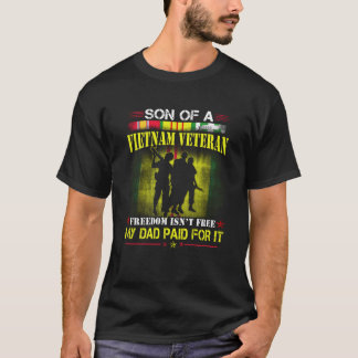 Mannen trotse zoon van Vietnamveteraan Dad Freedom T-shirt