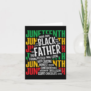 Mannen trotse zwarte vader Juneteenth Vaderdag zwa Kaart