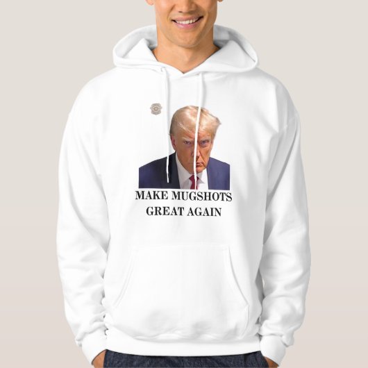 Mannen Trump Mugshot Hoodie (Voorkant)