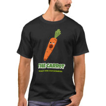 Mannen TShirt Black "The carrot frowns" grappig ci