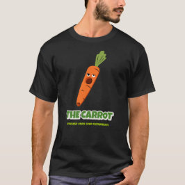 Mannen TShirt Black "The carrot frowns" grappig ci