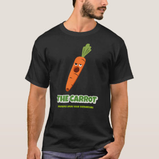 Mannen TShirt Black "The carrot frowns" grappig ci