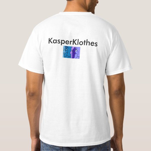Mannen TShirt "Ik zing!" door KasperKothes (Achterkant)