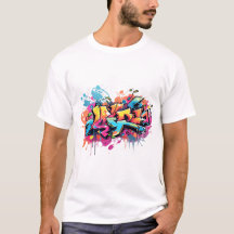 Mannen Tshirt straat graffiti