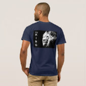 Mannen TShirts Navy Blue Modern Pop Art Lion Head (Achterkant volledig)