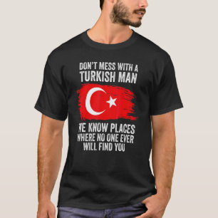 Mannen Turkse vlag Turkije T-shirt