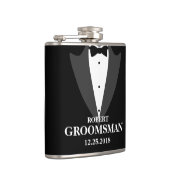 Mannen Tuxedo en Groomsmen Wedding Heupfles (Rechts)