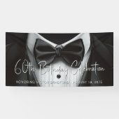 Mannen Tuxedo Verjaardagsfeest Banner (Horizontaal)