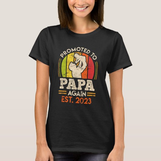 Mannen tweede kind 2023 Pap van twee kinderen Fath T-shirt (Voorkant)