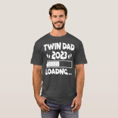 Mannen tweelingvader van tweeling 2023 verwacht tw t-shirt (Voorkant volledig)