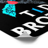 Mannen Type 1 Diabetes Brother - Werelddiabetesdag Poster (Hoek)