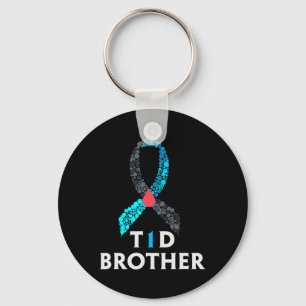 Mannen Type 1 Diabetes Brother - Werelddiabetesdag Sleutelhanger