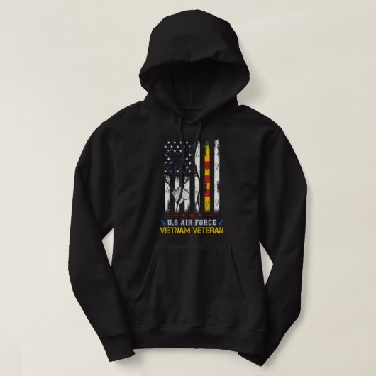 Mannen U.S. Air Force Vietnam Veteran, USAF Vetera Hoodie (Design voorkant)