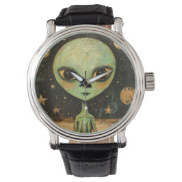 Mannen UFO Alien Horloge