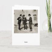 mannen UIT DE JAREN 1890 DIE TOASTEN MET BIER HAPP Kaart (Achterkant)