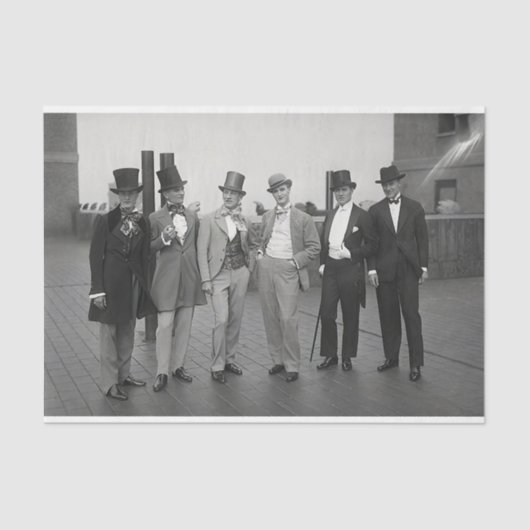  Mannen uit de jaren '20 in topresthatpapier Tissuepapier (Voorkant)