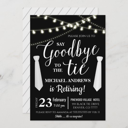 Mannen uitnodiging tot uittreding (Voorkant / Achterkant)