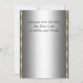 Mannen uitnodiging van Siver Birthday (Achterkant)