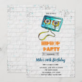 Mannen uitnodiging voor hiphop (Voorkant / Achterkant)