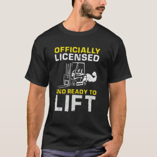 Mannen uitvoerder van vorkmakerij voor vorkhefschr t-shirt