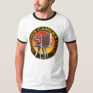 Mannen Uitzicht Camera Logo Basic Ringer T-Shirt