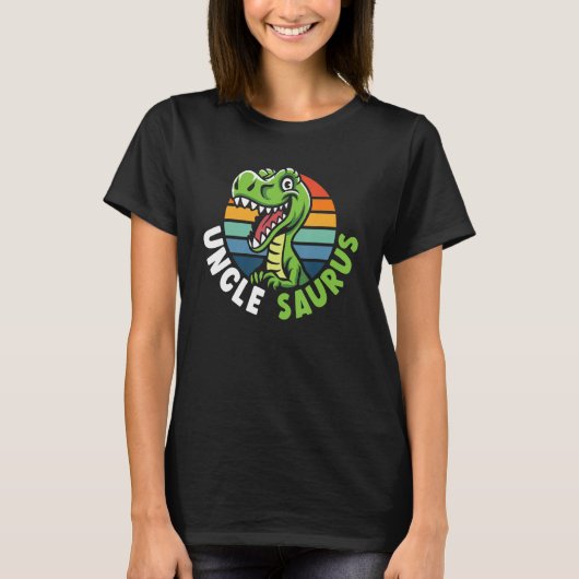 Mannen Unclesaurus oom Saurus Rex Dinosaur Matchin T-shirt (Voorkant)