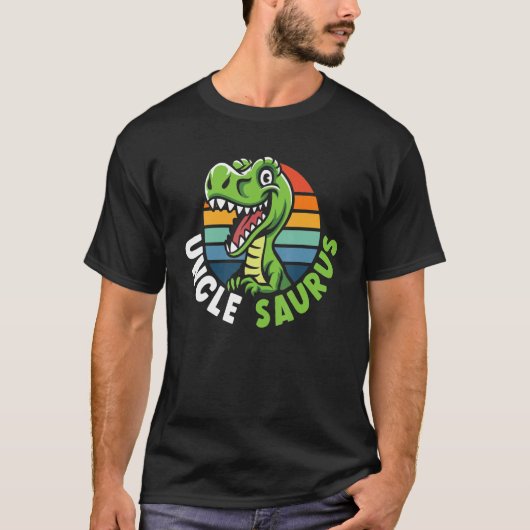 Mannen Unclesaurus oom Saurus Rex Dinosaur Matchin T-shirt (Voorkant)