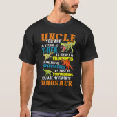 Mannen unclesaurus t rex dinosauriër uncle saurus  t-shirt (Voorkant)