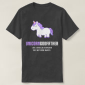 Mannen Unicorn Godfather, Funny Cute Magical Gift T-shirt (Design voorkant)